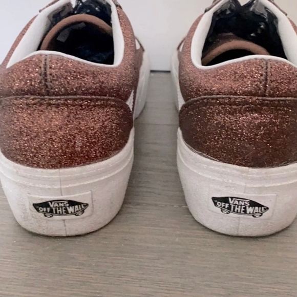 Platform Glitter vans shoes w6 - Picture 4 of 5